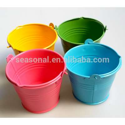 Multi colored galvanized iron mini gift pail bucket