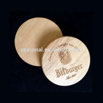 Round wood magnetic bottle opener