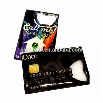 OEM stainless steel credit card visa card beer bottle opener