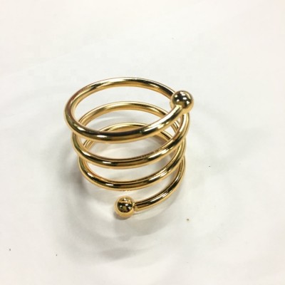 Factory outlet wholesale silver plating metal wire gold-plating napkin ring in stock