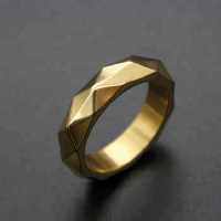 Stainless steel Unisex ring simple style silver or gold ring single ring